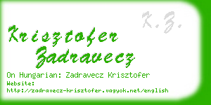 krisztofer zadravecz business card